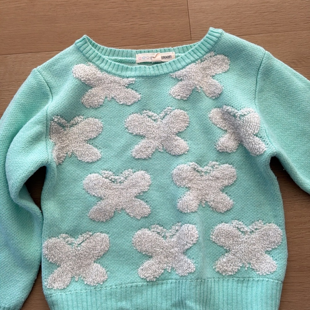 Kids Butterfly Texture Sweater